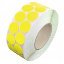 Fabric Adhesive dots, strong adhesive on one side, Ø 30mm, yellow